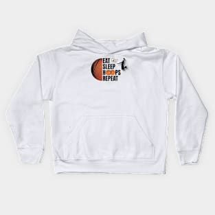 Eat Sleep Hoops Repeat Kids Hoodie